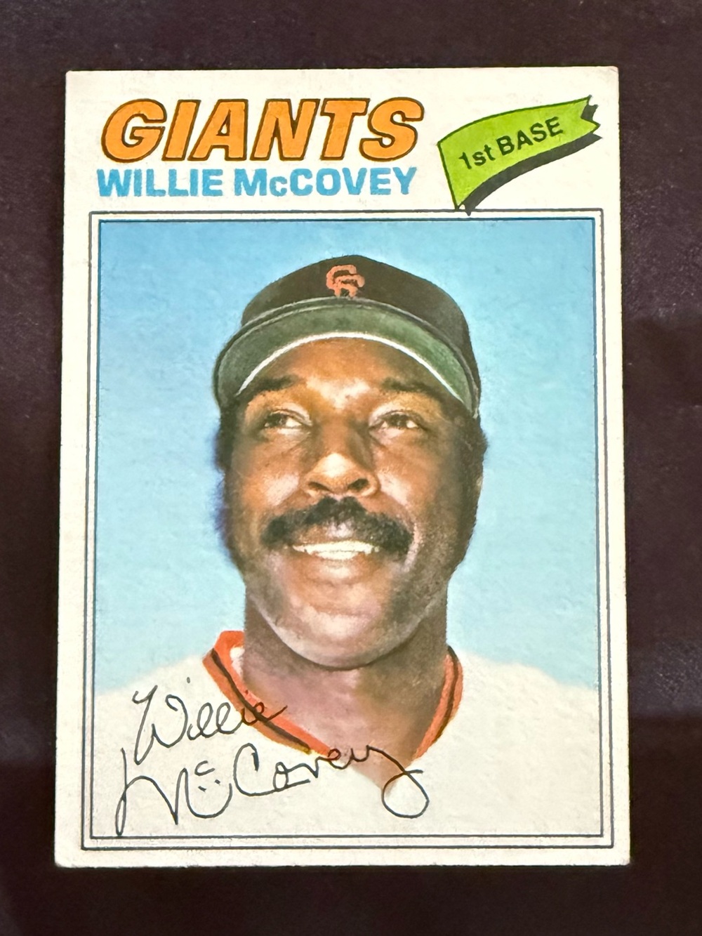 Willie McCovey #547 Topps HOF, 1977, San Fran Giants, MINT/NM, Superbly Centered